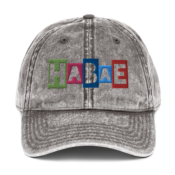 HABAE 90s Theme Vintage Cotton Twill Cap