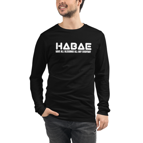 HABAE Black Unisex Long Sleeve Tee