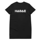 HABAE Organic cotton t-shirt dress (Black-Chubby Font)